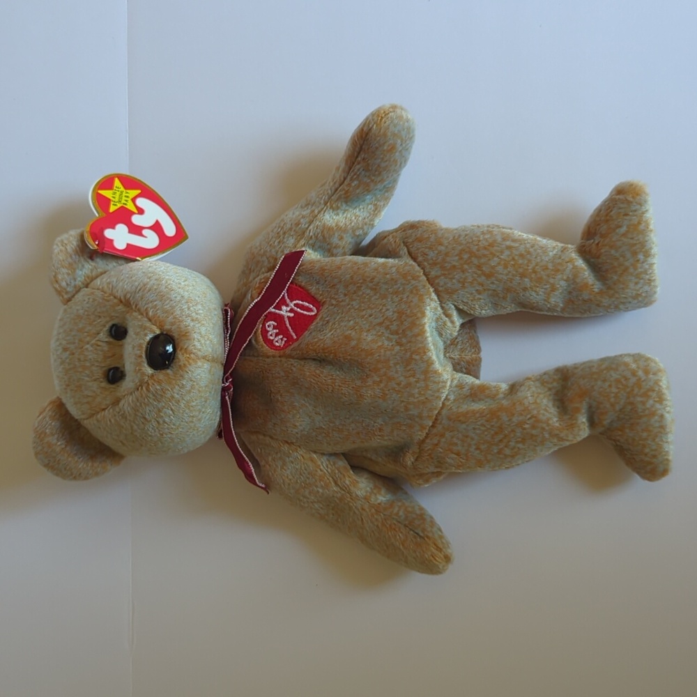 Ty Signature Bear beanie baby 1999 Multi brown color Plush